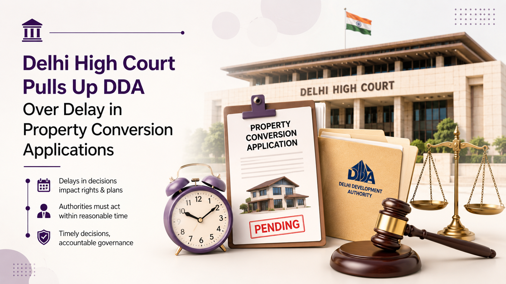 Delhi High Court Pulls Up DDA Over Delay in Property Conversion Applications