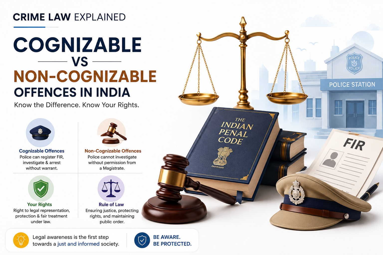 Crime Law Explained: Understanding Cognizable and Non-Cognizable Offences in India