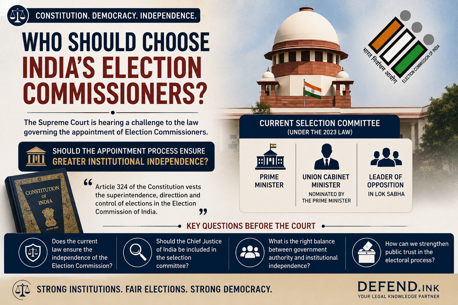 ⚖️ Who should choose India's Election Commissioners?