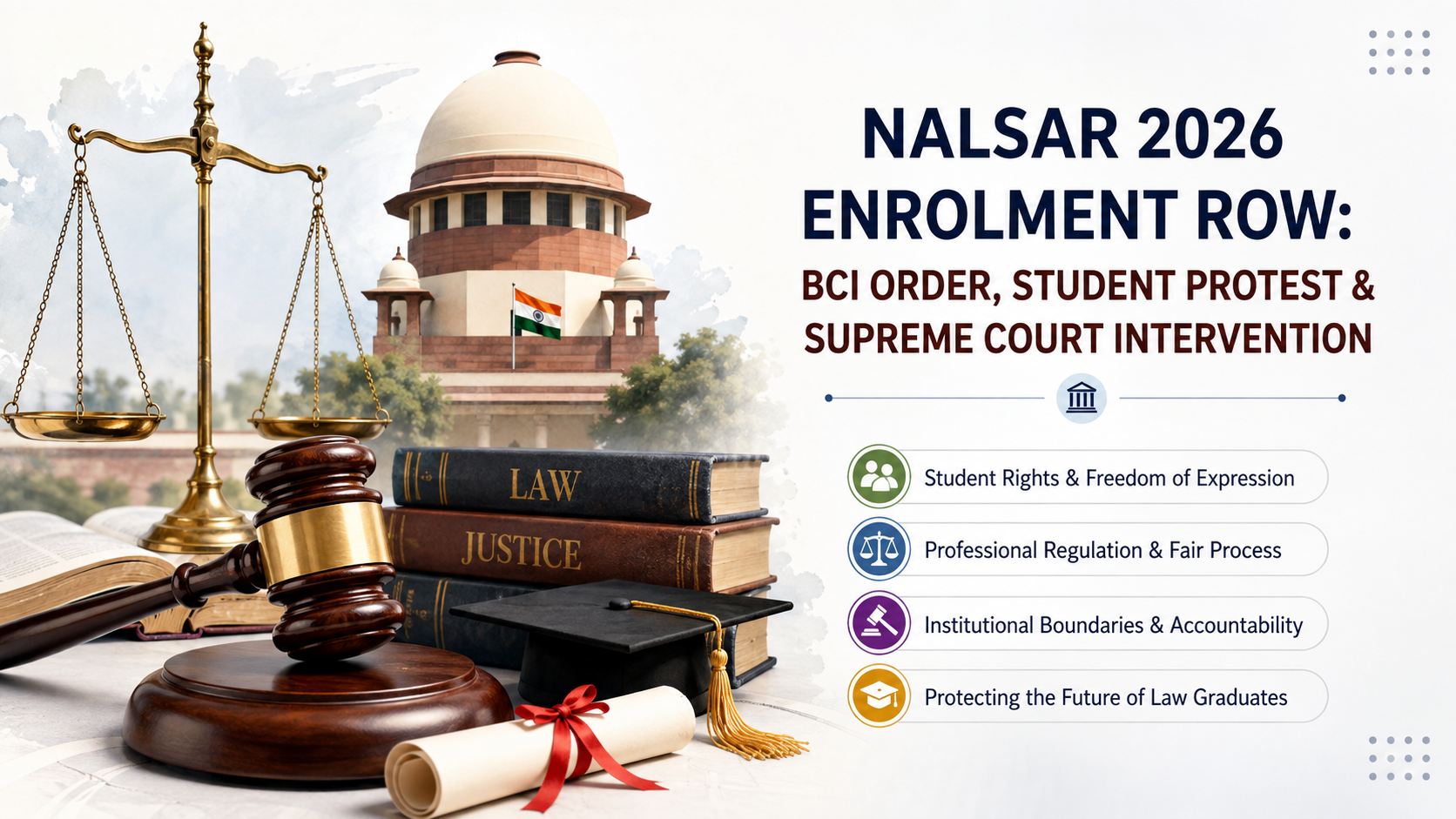 NALSAR 2026 Enrolment Row: How a BCI Order, Student Protest and Supreme Court Intervention Collided